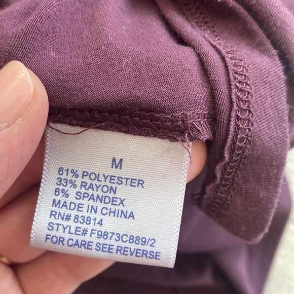 Super Soft Faux Wrap Purple Top - Picture 7 of 7